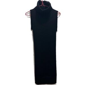 J Brand Black Merino Wool Turtleneck Scarf